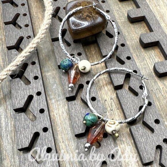 Alquimia Silver and Green Earrings Elegant Jewelry - Picture 1 of 1